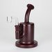 Karma | 6" Red Lightning Plated Inline Glass Dab Rig Rig Maq Distributors