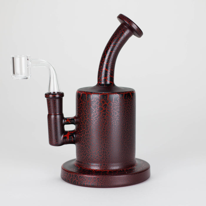 Karma | 6" Red Lightning Plated Inline Glass Dab Rig Rig Maq Distributors