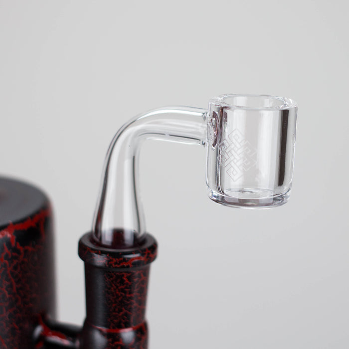 Karma | 6" Red Lightning Plated Inline Glass Dab Rig Rig Maq Distributors