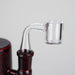Karma | 6" Red Lightning Plated Inline Glass Dab Rig Rig Maq Distributors