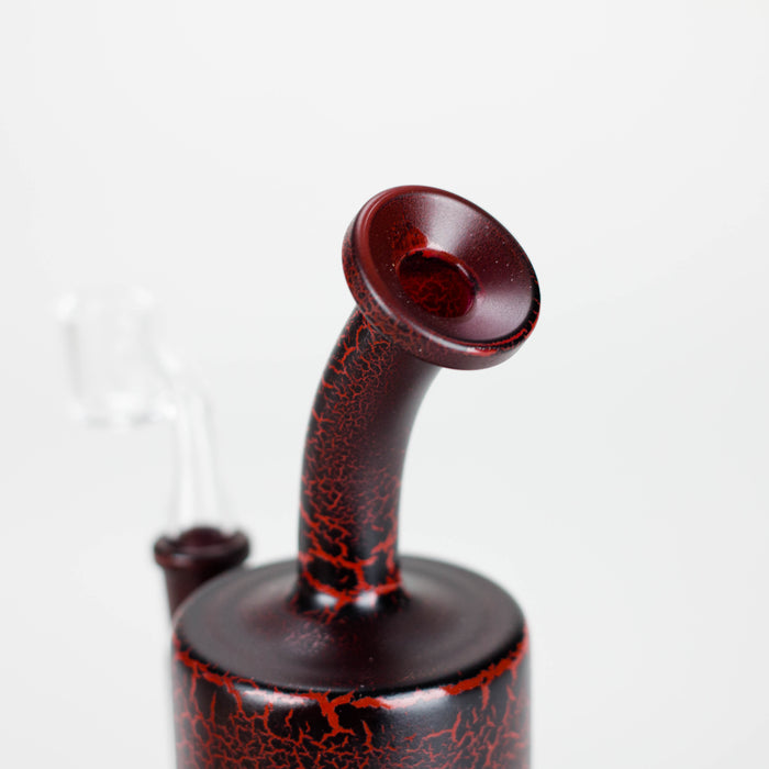 Karma | 6" Red Lightning Plated Inline Glass Dab Rig Rig Maq Distributors