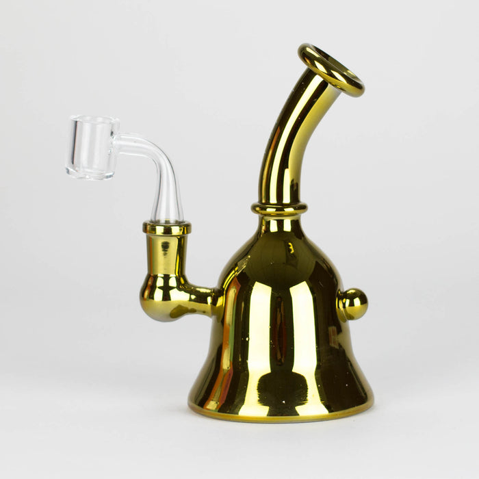 Karma | 6" Metallic Gold Kettle Glass Dab Rig Bongs Maq Distributors