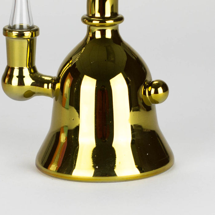 Karma | 6" Metallic Gold Kettle Glass Dab Rig Bongs Maq Distributors