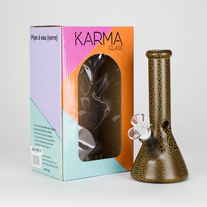 Karma | 9" Beaker Lightning Plated Glass Bong Beaker Bong Maq Distributors