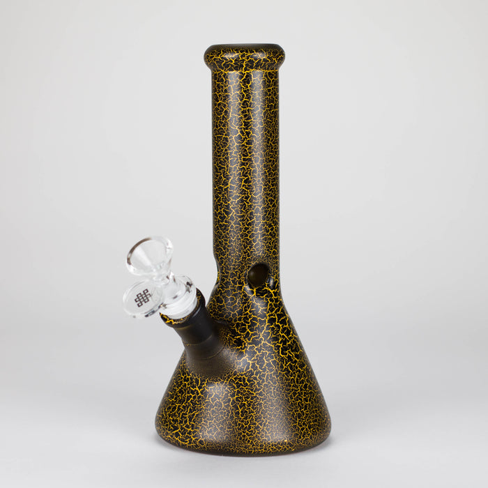 Karma | 9" Beaker Lightning Plated Glass Bong Beaker Bong Maq Distributors Yellow