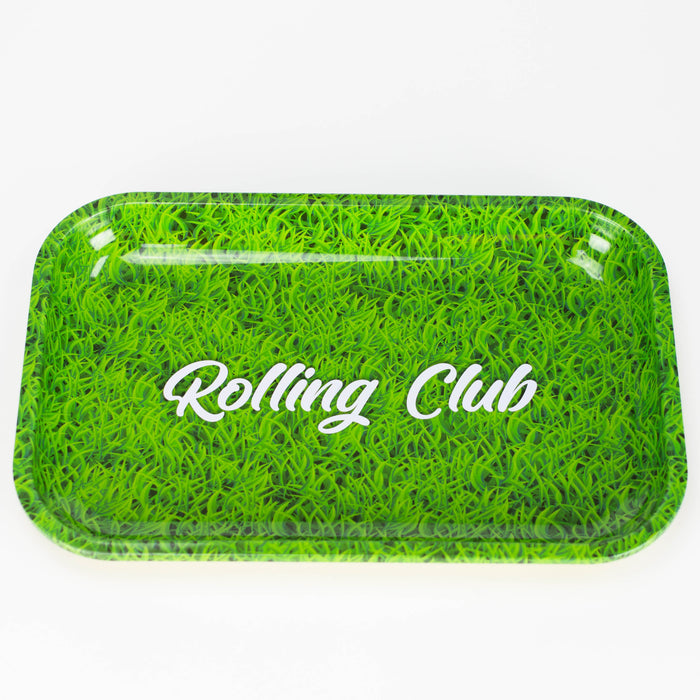 Rolling Club | Metal Rolling Tray - Medium ROLLING ACCESSORIES Maq Distributors Grass