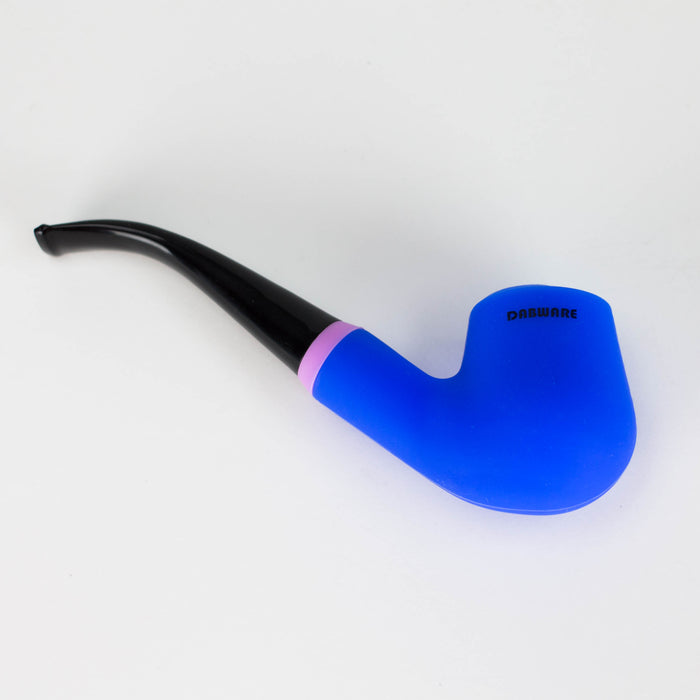 Dabware | Silicone Pipe Platinum Sherlock Silicone Hand Pipe Maq Distributors Blue