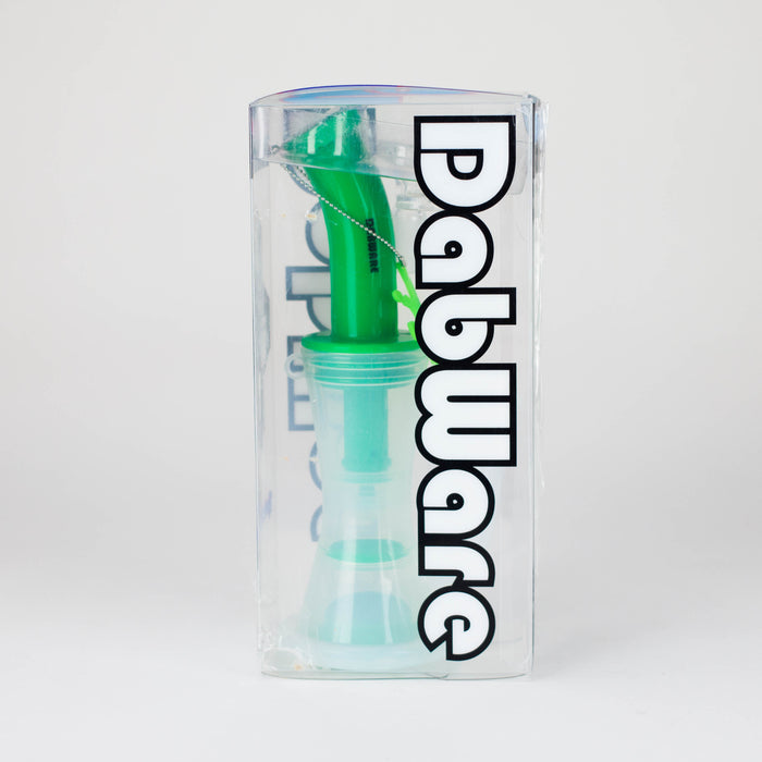 Dabware | Silicone Bubbler Platinum 10" Double Perc (Green) Resin · Silicone · Plastic Bong Maq Distributors