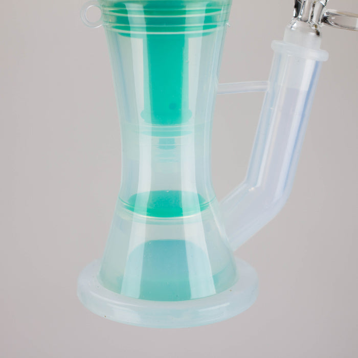 Dabware | Silicone Bubbler Platinum 10" Double Perc (Green) Resin · Silicone · Plastic Bong Maq Distributors