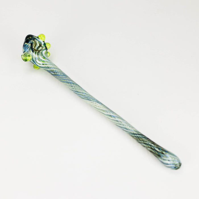 Shine Glassworks | Footlong Dichro Vackstack Hash Pipe - Made in Canada Glass Hand Pipe Smoking Cat Distribution Light Blue