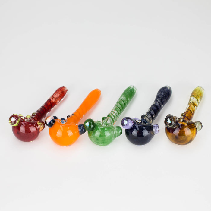 Shine Glassworks | Deluxe Frit Pipe with Large Opal - Made in Canada Glass Pipe Smoking Cat Distribution