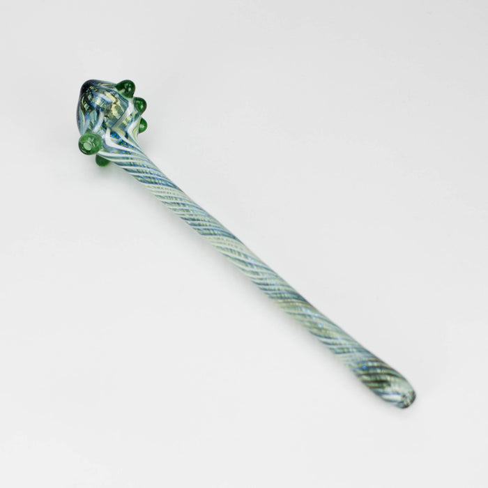 Shine Glassworks | Footlong Dichro Vackstack Hash Pipe - Made in Canada Glass Hand Pipe Smoking Cat Distribution Green