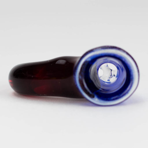 Shine Glassworks | 14mm 3 Hole Dichroic Bowl with coloured Horn - Made in Canada Bowl · Banger · Oil Burner Smoking Cat Distribution