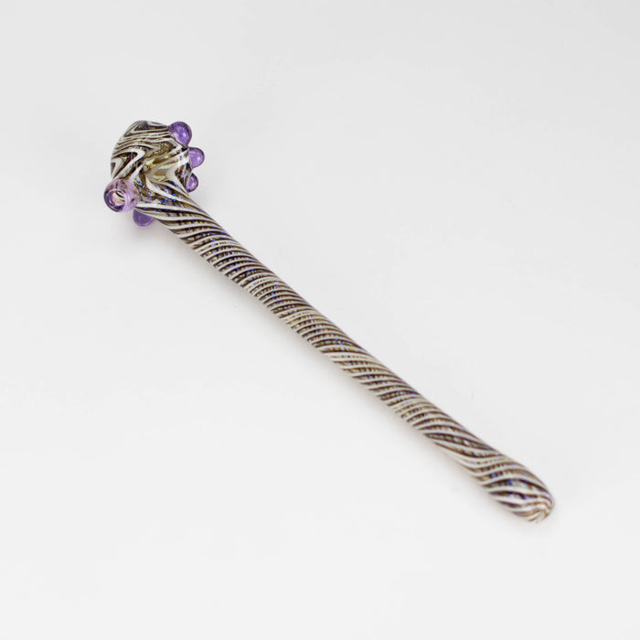 Shine Glassworks | Footlong Dichro Vackstack Hash Pipe - Made in Canada Glass Hand Pipe Smoking Cat Distribution Brown