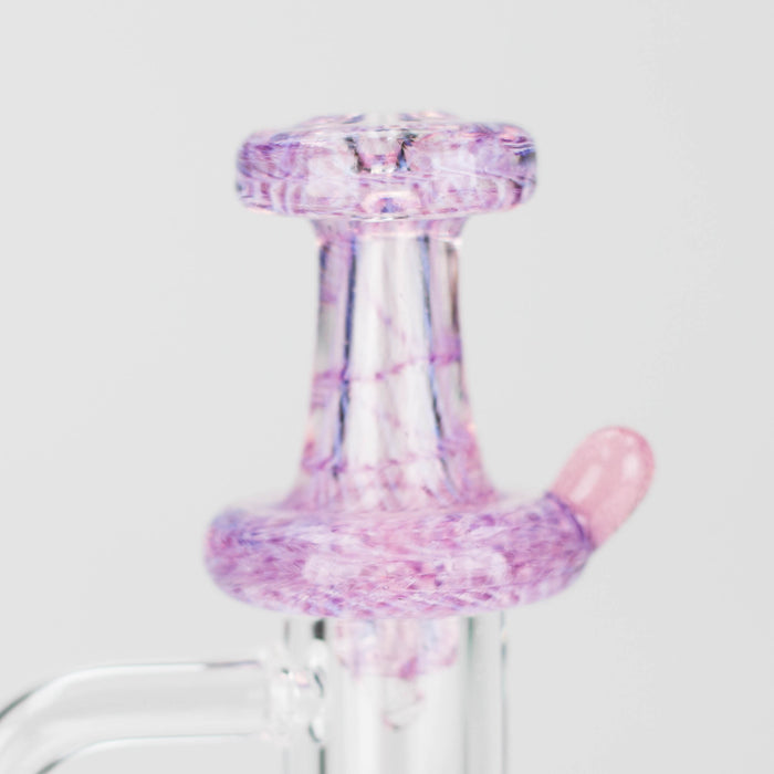 Shine Glassworks | Large Latticino Directional Carb Cap - Made in Canada Cap · Dabber · Insert · Clip · Nail Smoking Cat Distribution Pink