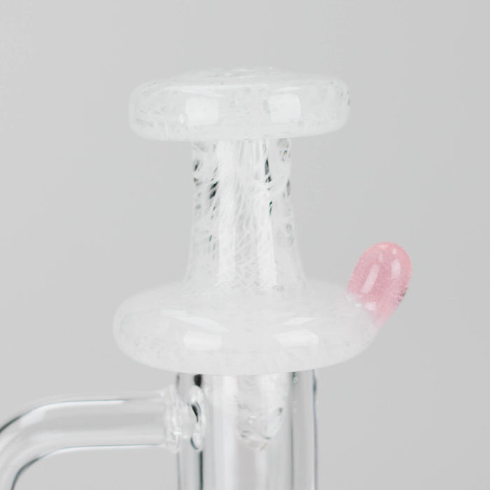 Shine Glassworks | Large Latticino Directional Carb Cap - Made in Canada Cap · Dabber · Insert · Clip · Nail Smoking Cat Distribution White