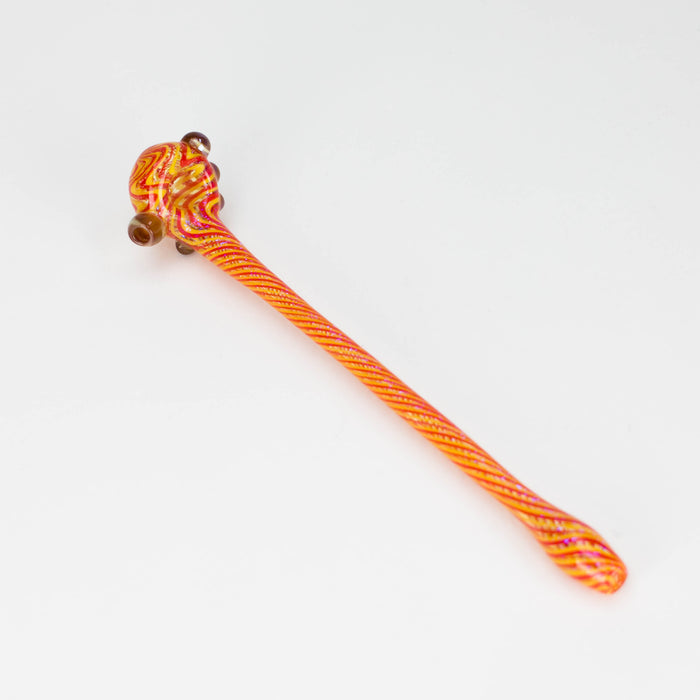 Shine Glassworks | Footlong Dichro Vackstack Hash Pipe - Made in Canada Glass Hand Pipe Smoking Cat Distribution Orange