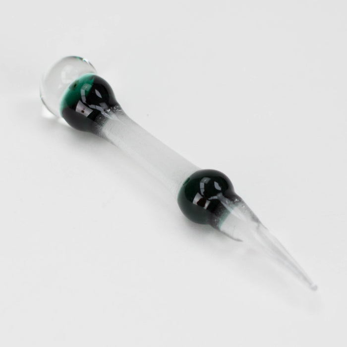 Shine glassworks | Glow in the dark Dabber with Small opal-Made In Canada Bongs Accessories Smoking Cat Distribution Black
