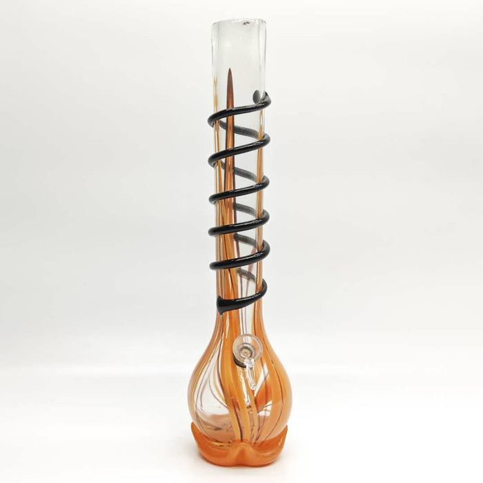 16" 2 Parts Soft Glass-4 Colors Glass Bong Super Supplys Inc Design-3