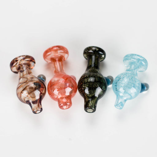 Shine Glassworks | Latticino Bubble Carb Cap - Made in Canada Bongs Accessories Smoking Cat Distribution