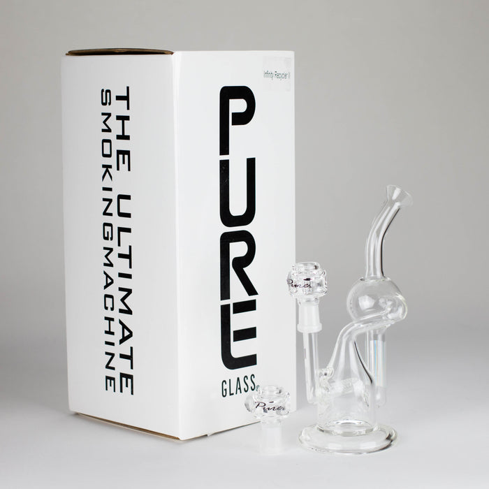 Pure Glass | 8" Infinity Recycler 2 - Flower and Dab Glass Rig PINNACLE DISTRIBUTORS INC.