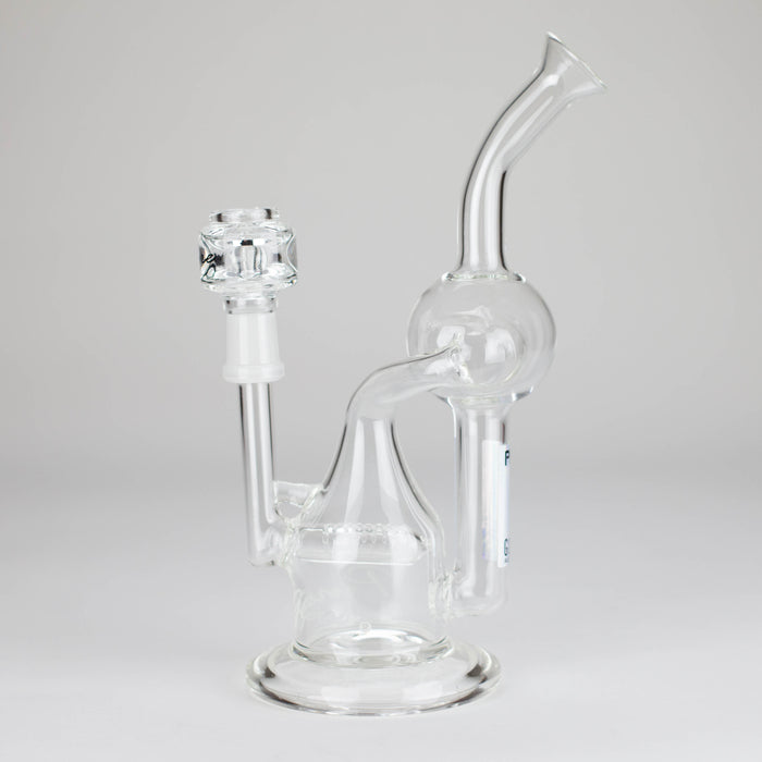 Pure Glass | 8" Infinity Recycler 2 - Flower and Dab Glass Rig PINNACLE DISTRIBUTORS INC.