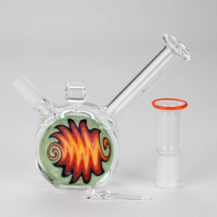 4" Fixed Stem Pendant Rig 10MM Glass Hand Pipe PINNACLE DISTRIBUTORS INC.