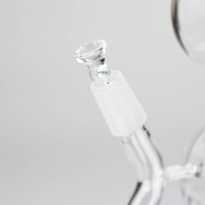 10" Dab Rig Recycler M14 - Black and Clear Glass Rig PINNACLE DISTRIBUTORS INC.