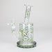 7" Color accented Glass Bong With Perc- 420 Special Edition Glass Bong 777 Smoke