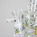 7" Color accented Glass Bong With Perc- 420 Special Edition Glass Bong 777 Smoke