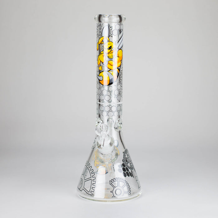 Z14" 7 mm Glass Bong With Cartoon Bee Design Glass Bong 777 Smoke