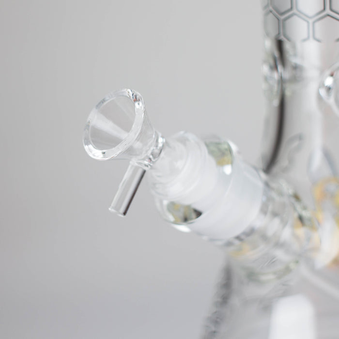 Z14" 7 mm Glass Bong With Cartoon Bee Design Glass Bong 777 Smoke