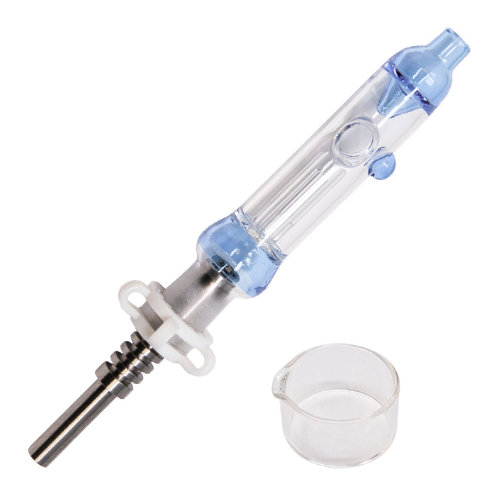 King | Nectar Collector Set 14MM Glass Hand Pipe Maple Craft Inc Black