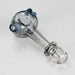 Shine Glassworks | Frit Maria Pipe - Made in Canada Glass Pipe Smoking Cat Distribution Clear with Blue Accent