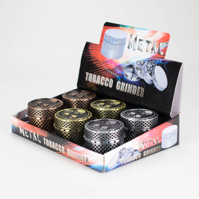 Iron Mesh Skull Grinder 4pts Box of 6 Herb Grinder JJ Distribution