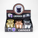 60mm Elevated Brass Grinder 4pts Box of 6 Display Pack JJ Distribution