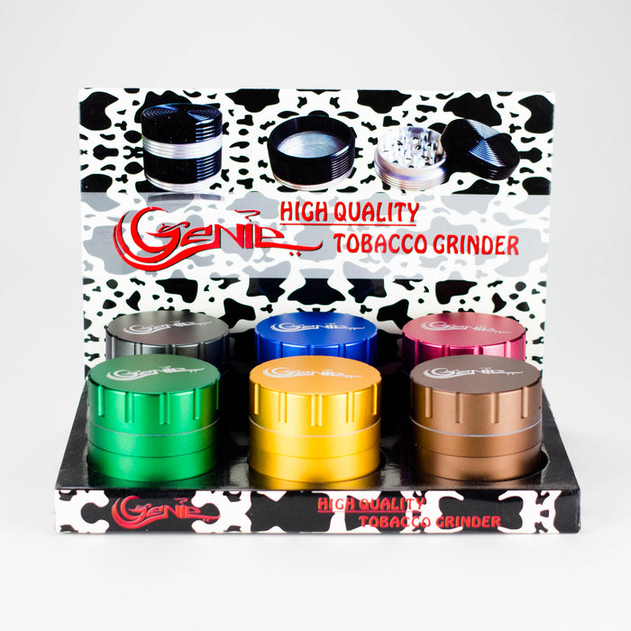 Genie | Aluminium 4pts Grinder Box of 6 Herb Grinder JJ Distribution