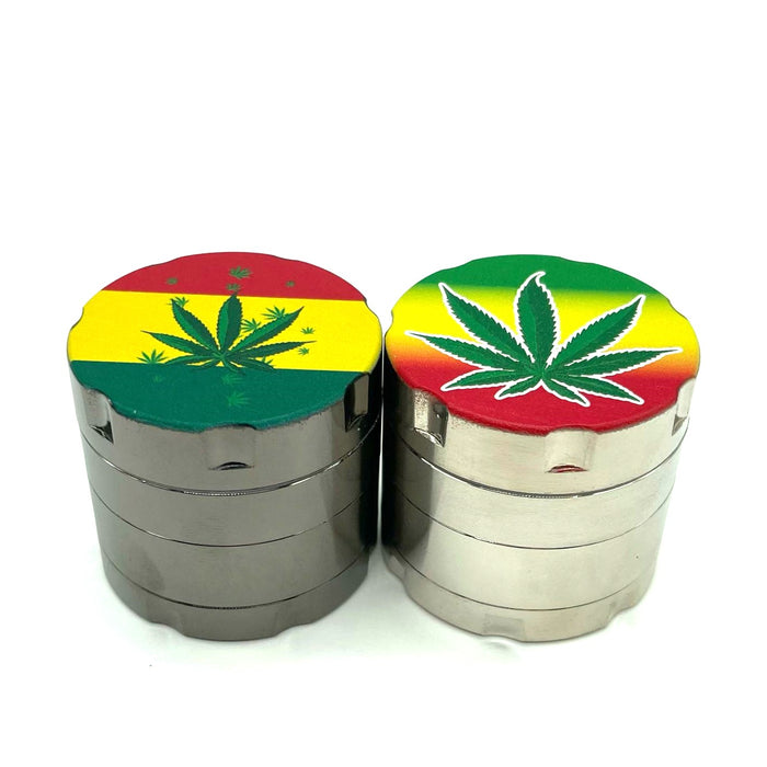 Rasta Leaf Grinder 4parts 40*42mm [GRI152] Regular Grinder NIBO Distribution