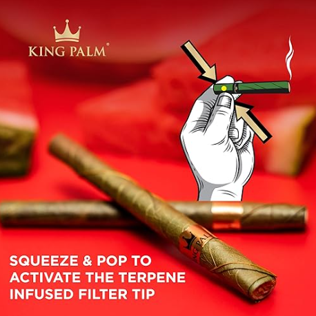 King Palm | Irish Cream 5 Mini Hand-Rolled with flavor tips Pack of 15 [SMK982] Leaf Wrap NIBO Distribution