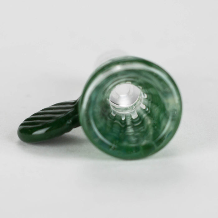 Shine Glassworks | Raked flare 14mm bowl with handle - Made in Canada Bowl · Popper Smoking Cat Distribution
