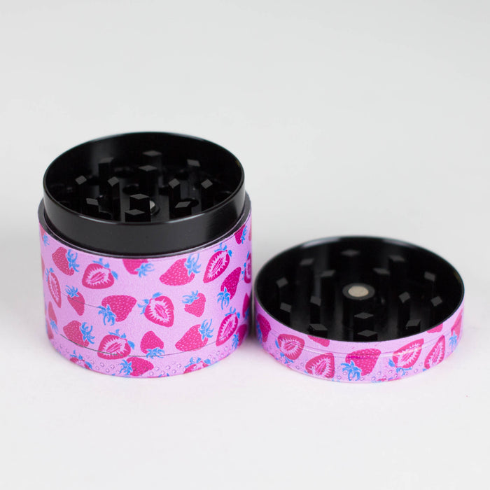1.5" Metal Grinder 4 Layers with Fruit Design Box of 12