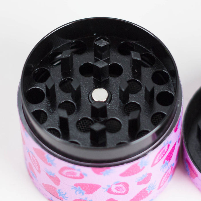 1.5" Metal Grinder 4 Layers with Fruit Design Box of 12