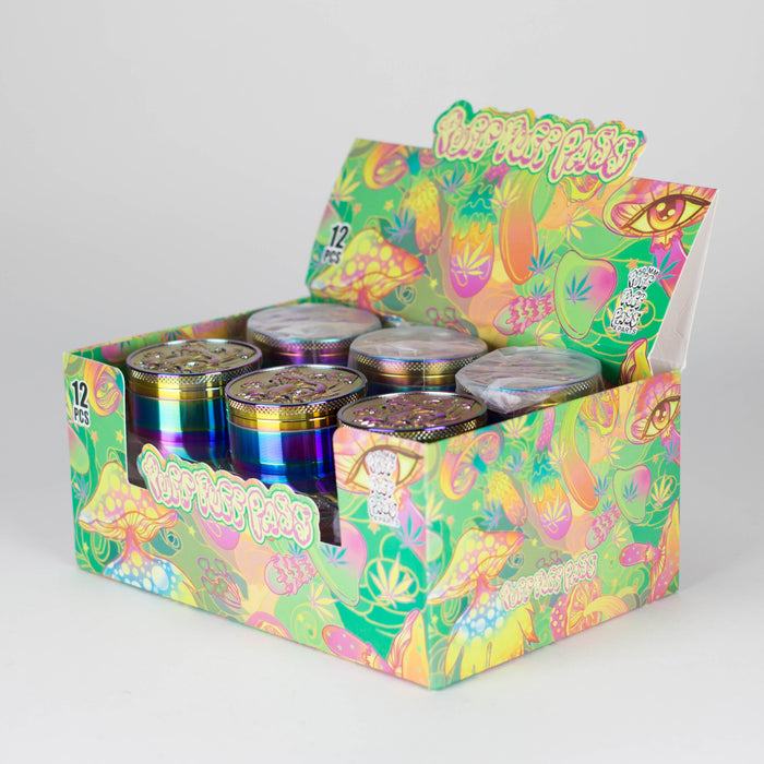 2" Metal Grinder 4 Layers with Mushroom Design Box of 12