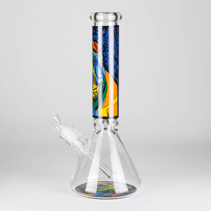 14" 7 mm Glass Bong With Dog Design Glass Bong 777 Smoke