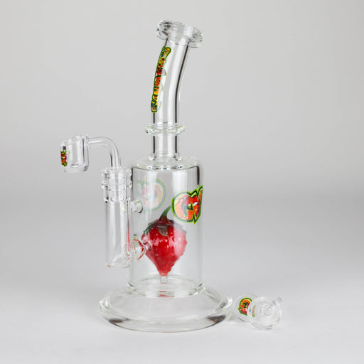 Ganjavibes | 8.5 inches Strawberry perc Waterpipe & Dabrig with Quartz Banger Maple Craft Inc