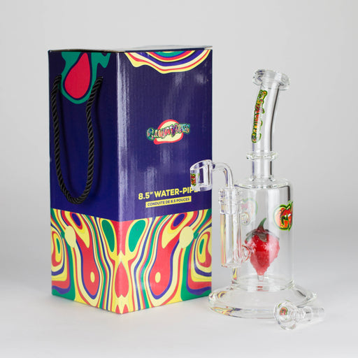 Ganjavibes | 8.5 inches Strawberry perc Waterpipe & Dabrig with Quartz Banger Maple Craft Inc