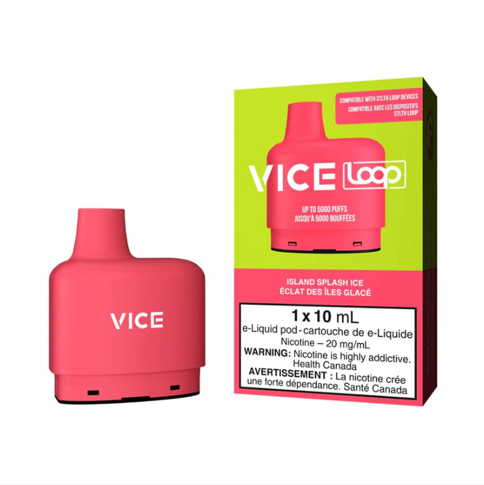 VICE | LOOP PODS Vape + LOOP 2 Device 1 Pack Free Disposable Vape Smokevape ISLAND SPLASH ICE