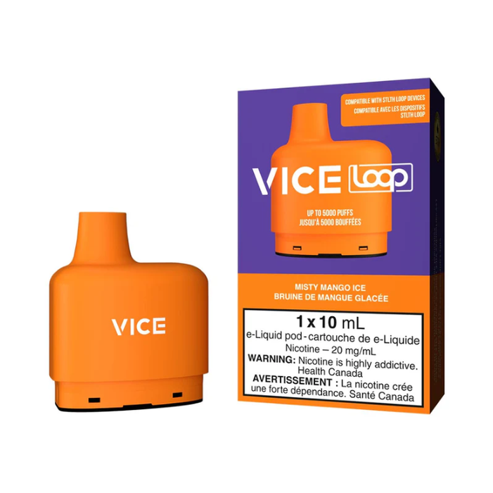 VICE | LOOP PODS Vape + LOOP 2 Device 1 Pack Free Disposable Vape Smokevape MISTY MANGO ICE