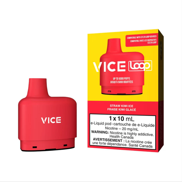 VICE | LOOP PODS Vape + LOOP 2 Device 1 Pack Free Disposable Vape Smokevape STRAW KIWI ICE