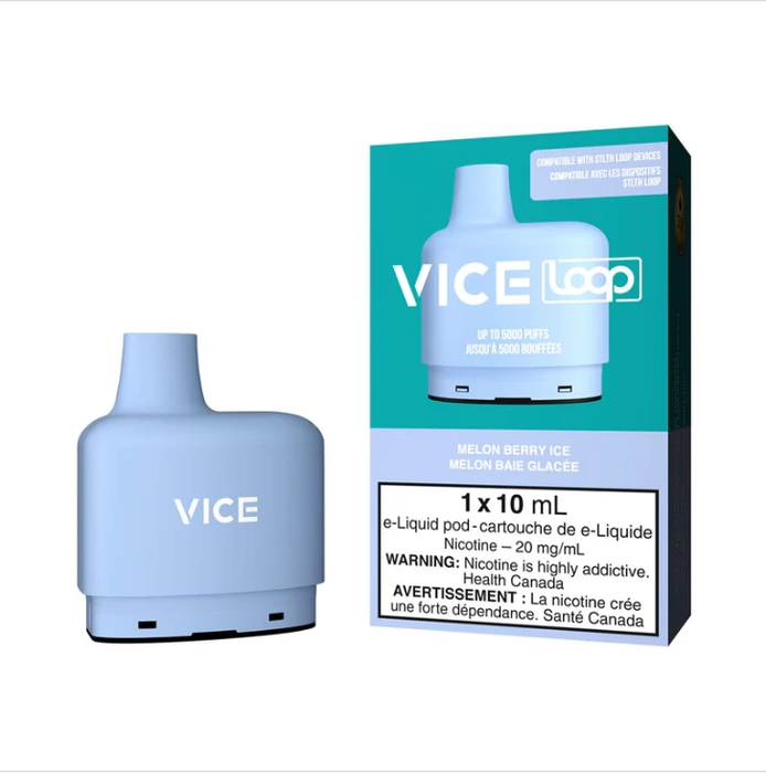 VICE | LOOP PODS Vape + LOOP 2 Device 1 Pack Free Disposable Vape Smokevape MELON BERRY ICE
